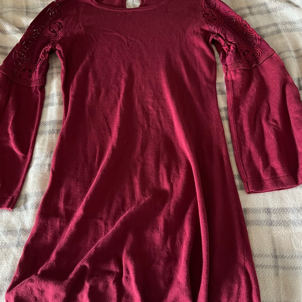 Elegant Burgundy Women's dress